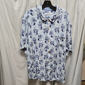 Tommy Bahama Light Blue Pineapple Print Shirt